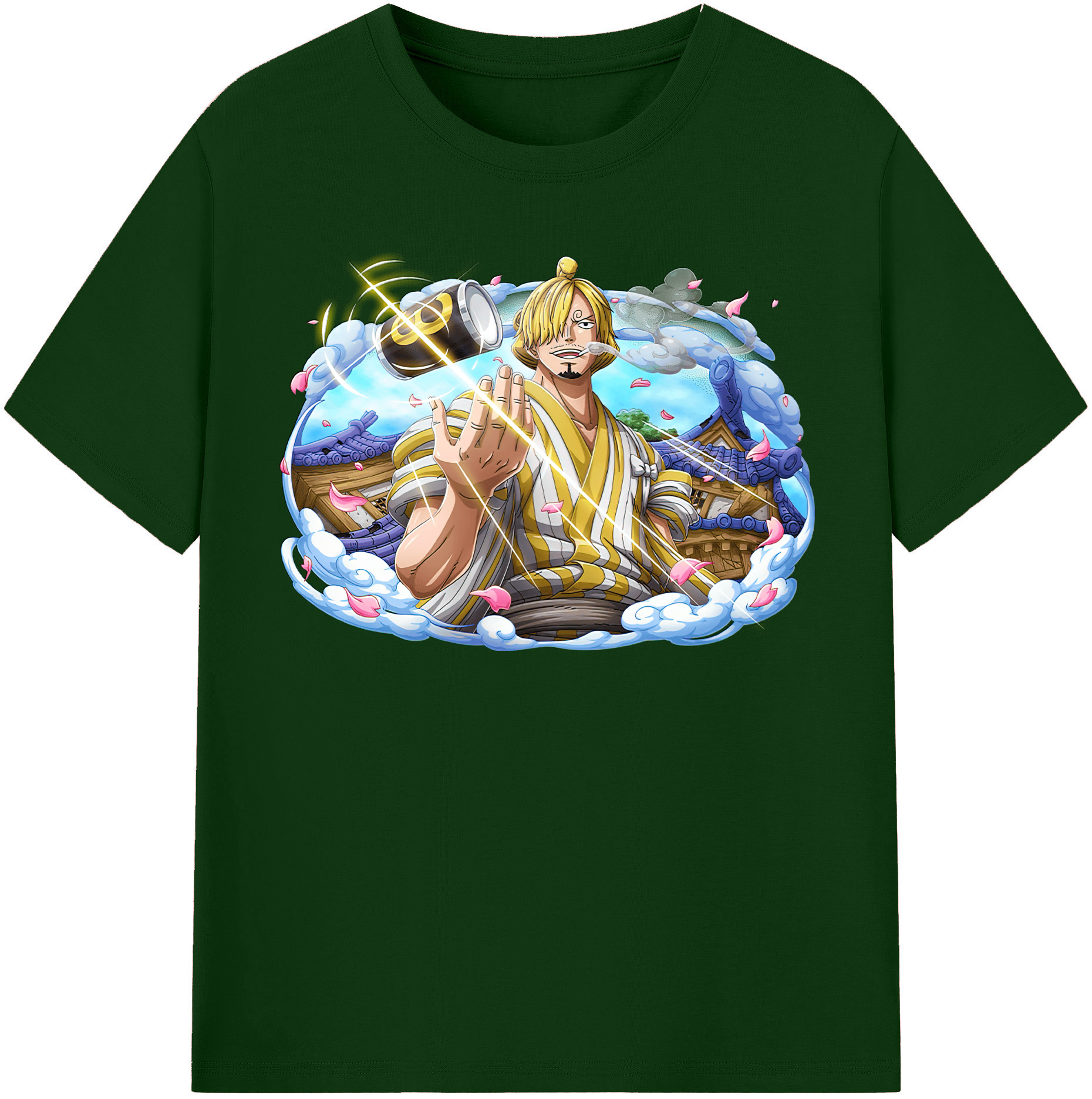 ワンピース サンジ ONE PIECE Sanji 綿100％半袖Tシャツ（フロントプリント）